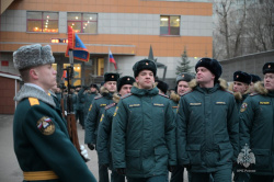 На плацу состоялось ежемесячное построение постоянного и переменного состава Академии