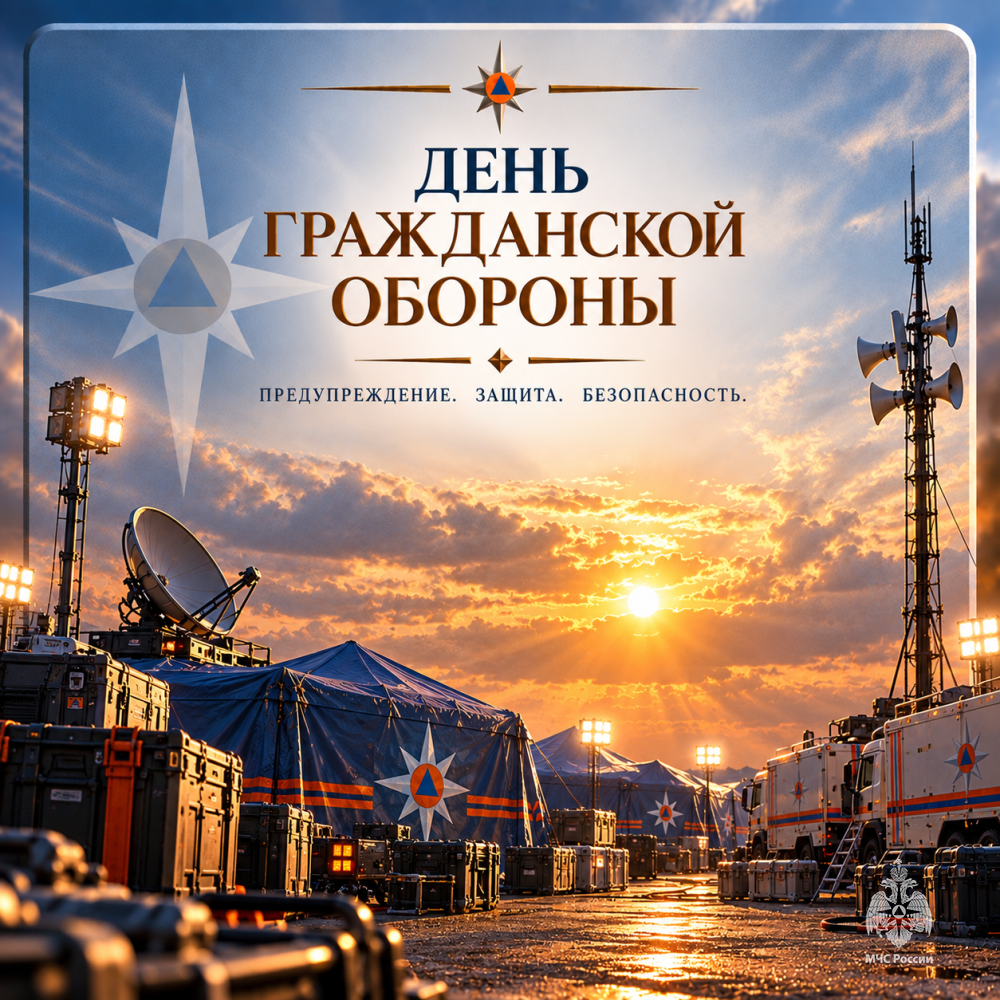 Поздравление главы МЧС России Александра Куренкова по случаю 94-й годовщины со дня образования гражданской обороны