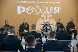 Глава МЧС России Александр Куренков и представители Академии приняли участие в Международной выставке-форуме «Россия» 