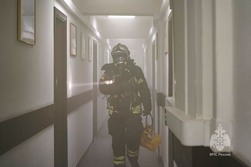 В общежитии Академии состоялись тренировочные пожарно-тактические учения