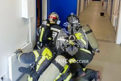 Курсанты Академии ликвидировали условный пожар в Геленджике