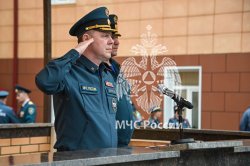 в Академии состоялось торжественное построение ко Дню пожарной охраны