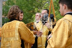 Архиепископ Егорьевский Матфей совершил молебен на месте основания храма при Академии