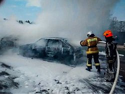 Курсанты Академии отработали действия при ликвидации последствий дорожно-транспортного происшествия