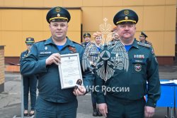 В Академии состоялось торжественное построение ко Дню пожарной охраны