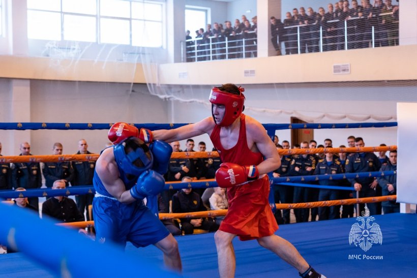 Сегодня прошёл первый открытый чемпионат Академии МЧС России по боксу