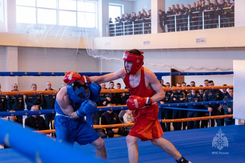 Сегодня прошёл первый открытый чемпионат Академии МЧС России по боксу