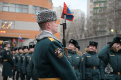 На плацу состоялось ежемесячное построение постоянного и переменного состава Академии