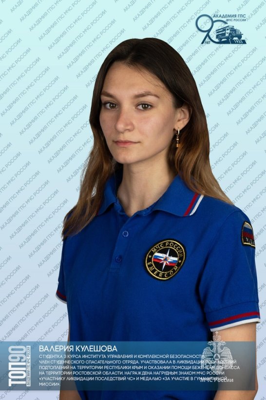Шестая десятка «ТОП-90 обучающихся Академии ГПС МЧС России»
