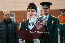 В Академии ГПС МЧС России приняли Торжественную клятву кадеты