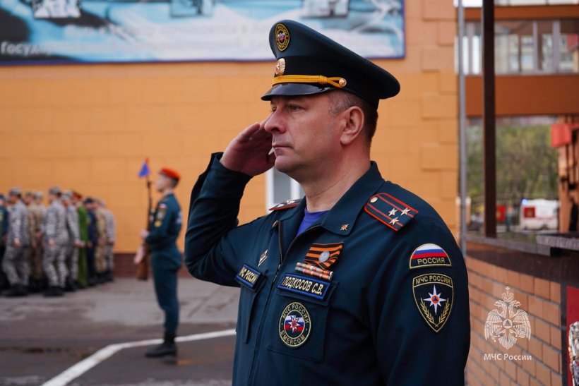 Личный состав Академии проводил поисковый отряд на весеннюю Вахту Памяти