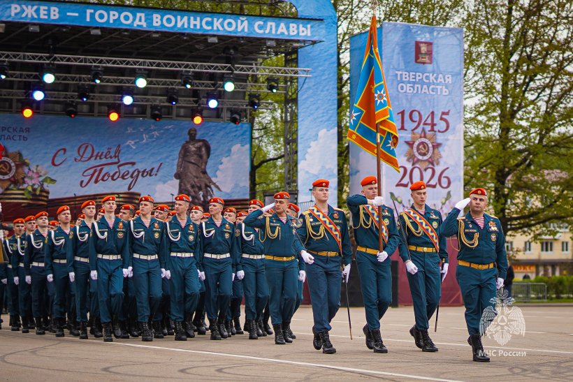 Личный состав Академии принял участие в парадах Победы в Твери и Ржеве