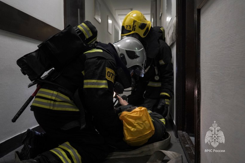 В общежитии Академии состоялись тренировочные пожарно-тактические учения