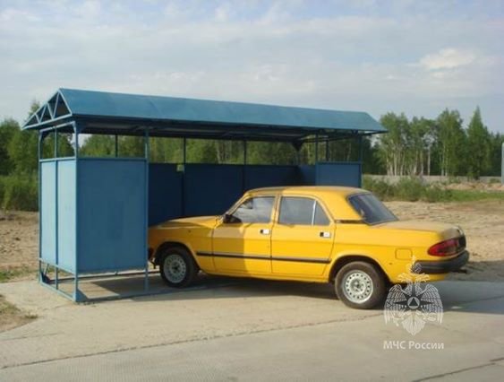 Учебная площадка "ДТП на автобусной остановке №" с наездом на остановку"