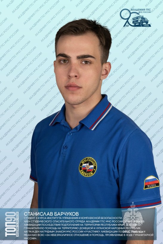 ТРЕТЬЯ ДЕСЯТКА «ТОП-90 ОБУЧАЮЩИХСЯ АКАДЕМИИ ГПС МЧС РОССИИ»