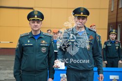 В Академии состоялось торжественное построение ко Дню пожарной охраны