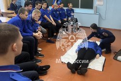 Студенты Академии провели кадетам МБОУ «Веселёвской средней общеобразовательной школы» урок по основам первой помощи 