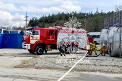 Курсанты Академии ликвидировали условный пожар в Геленджике