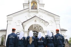 Личный состав Академии принял участие в торжественном молебне к праздникам российских пожарных