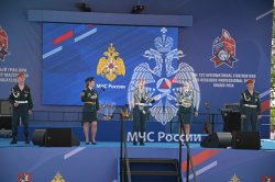 В Апаринках наградили победителей 1-ого международного гран-при профессионального мастерства пожарных и спасателей