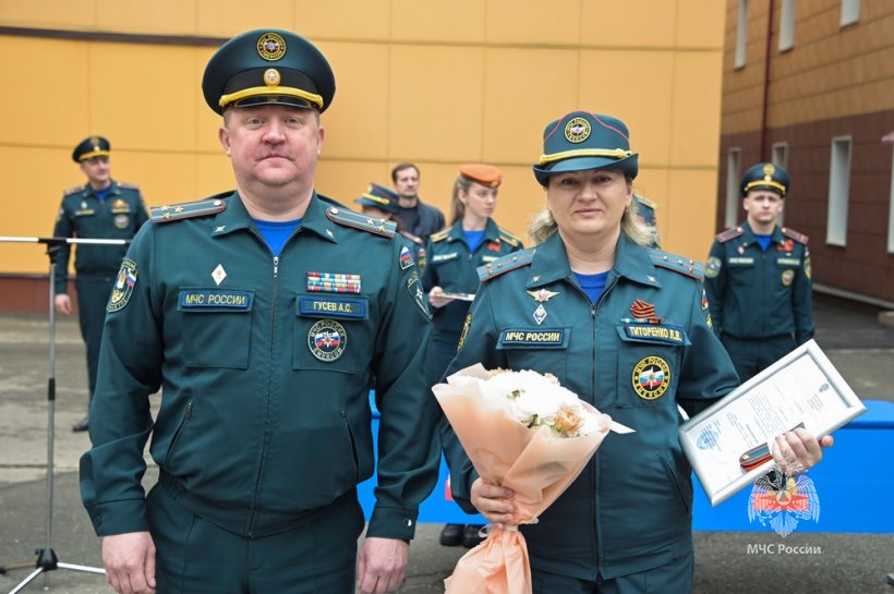 В Академии состоялось торжественное построение ко Дню пожарной охраны