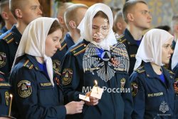 Личный состав Академии принял участие в торжественном молебне к праздникам российских пожарных