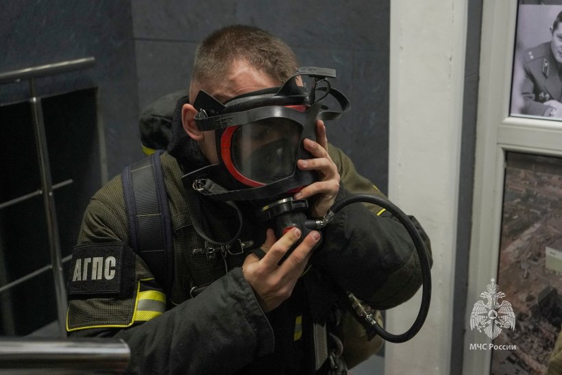 В общежитии Академии состоялись тренировочные пожарно-тактические учения