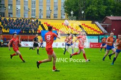 Сегодня на легендарном регбийном стадионе «Слава» состоялись финальные игры первого Кубка МЧС России по регби-7 среди образовательных организаций высшего образования министерства по чрезвычайным ситуациям.