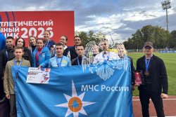 Легкоатлеты Академии на пьедестале победителей