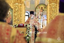 Личный состав Академии принял участие в торжественном молебне к праздникам российских пожарных