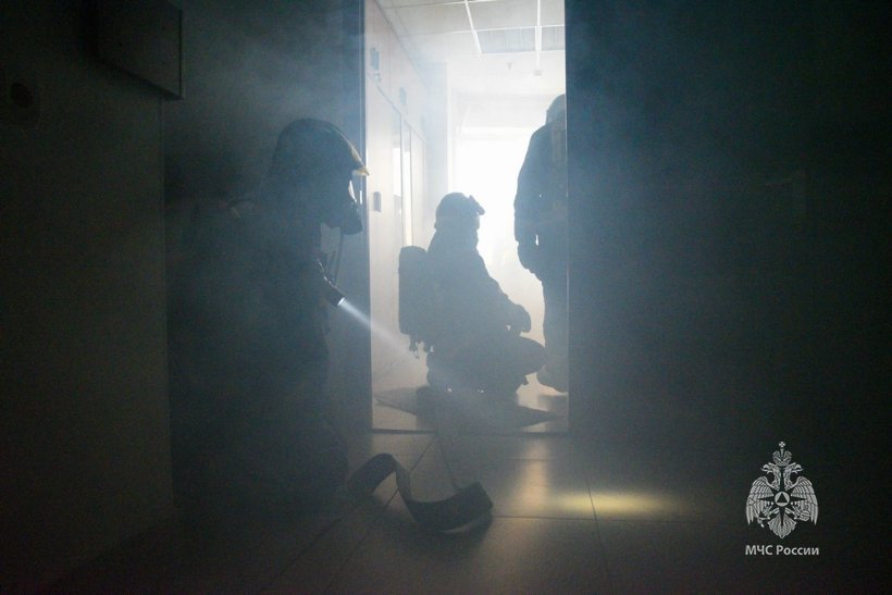 На территории Академии состоялись пожарно-тактические учения