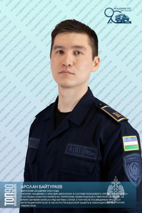 Шестая десятка «ТОП-90 обучающихся Академии ГПС МЧС России»
